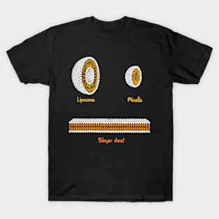 Phospholipids arrangement. Liposome Micelle soap phospholipid bilayer sheet T-Shirt